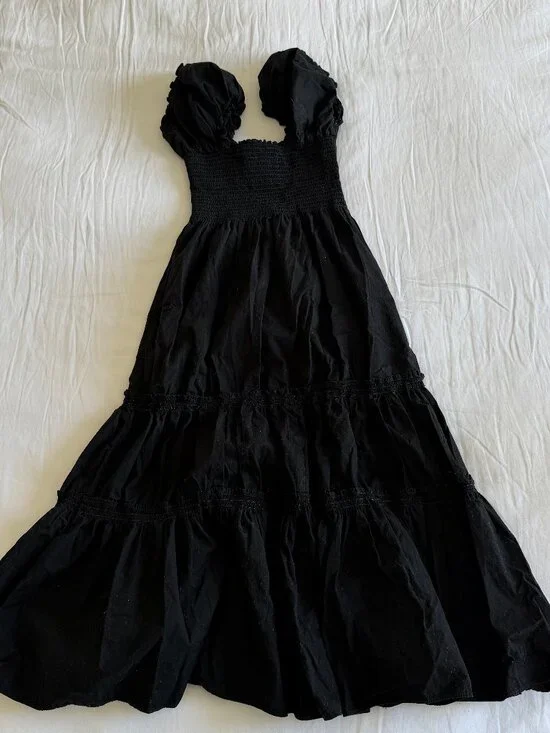 OPT Black square neck puff dress (sz S/M) - Picture 8 of 11